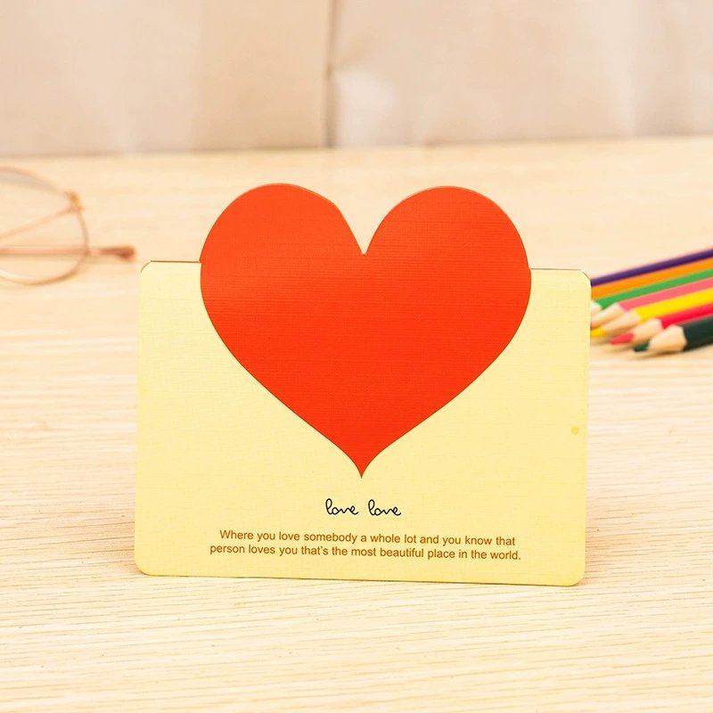 Included heart greeting card