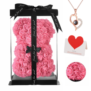 Pink Classic 10-Inch Rose Bear color option