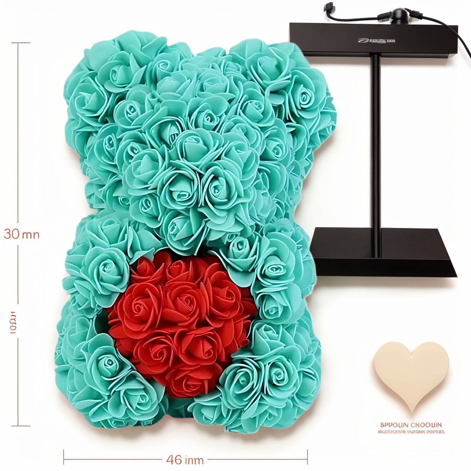 Rose Bear Holding Heart - Tiffany Product